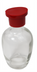 Thumbnail image #1 for Round Glass Soy Sauce Bottle with Red Pour Lid, 5 oz