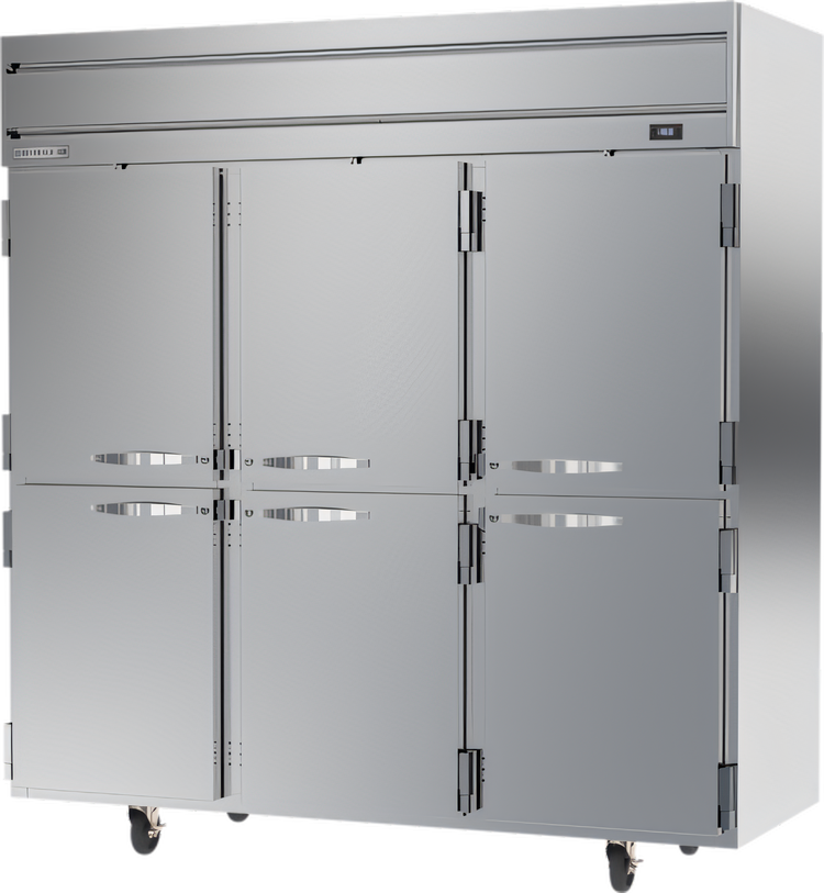 Product image #1 for Beverage-Air Horizon Series Top Mount Reach-In Freezer, Three-Section, 69.1 Cu. Ft., Half-Solid Doors
