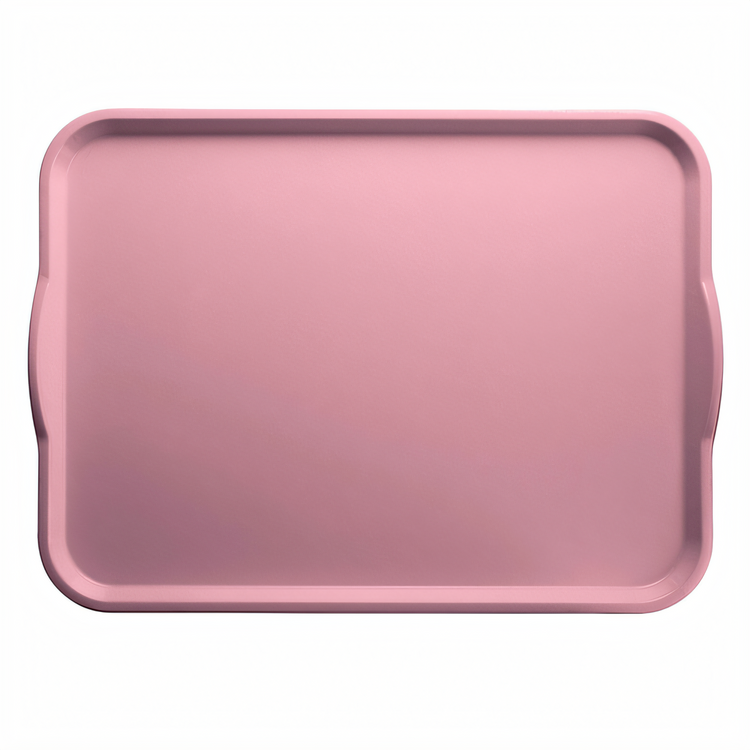 Product image #2 for Cambro Camtray® 14 x 18 Rectangular Dietary Tray with Handles, Blush, Reinforced Fiberglass