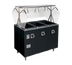 Thumbnail image #1 for Vollrath 2-Series Affordable Portable Deluxe 3-Well Sealed-Well Hot Food Station with Buffet Breath Guard, Enclosed Base and Casters