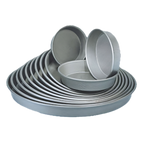 Thumbnail image #1 for American Metalcraft HC90101.5 10-Inch Solid Tapered/Nesting Hard Coat Anodized Aluminum Pizza Pan, 1-1/2-Inch Deep Case of 24
