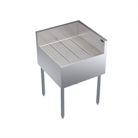 Krowne Royal Series Freestanding Stainless Steel Underbar Corner Drainboard with Right End Return, 24 x 24 x 36-1/2 Inches