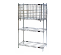 Eagle Group Stainless Steel Security Enclosure Kit for Wire Shelving with Flip-Up Door, 30W x 24D x 20H