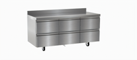 Delfield 72-Inch Self-Contained Refrigerated Worktop with 6 Drawers and 4-Inch Backsplash
