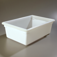 Carlisle StorPlus 12.5 Gallon White Polyethylene Food Storage Box, 18 x 26 x 9 Inch