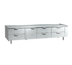Thumbnail image #1 for La Rosa Self-Contained Reach-In Four-Section Freezer Base Equipment Stand with 1 Door and 6 Drawers, 104 Inch Stainless Steel