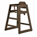 Thumbnail image #1 for Omcan Commercial Grade Wood High Chair with Nylon Safety Harness, Walnut Finish