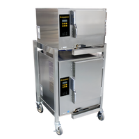 AccuTemp Evolution Double-Stacked Boilerless Convection Steamer, 3-Pan Over 6-Pan, 208V, 3-Phase, With Stand