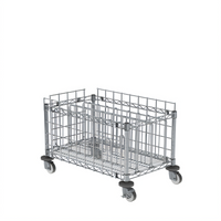 Metro Chain Reaction Undercounter Chrome Wire Cup Storage Unit with Removable Dividers and Casters