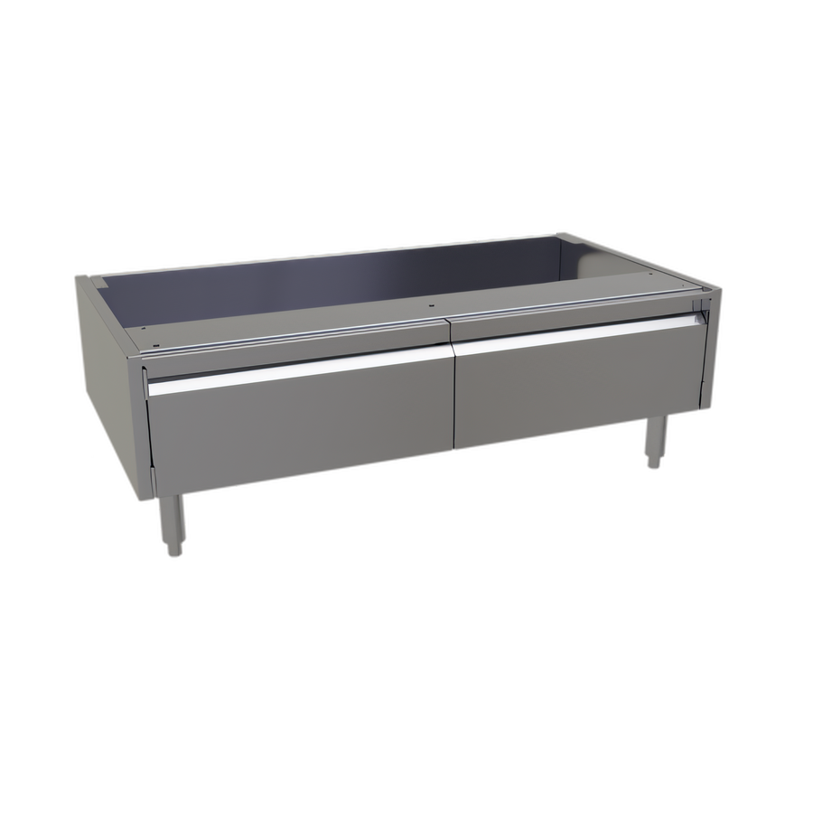 Product image #1 for Glastender Underbar Add-On Cabinet Base with Two Hinged Doors, 46"W x 24"D x 16"H, Stainless Steel