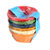 Thumbnail image #1 for Crestware 8-Inch Round Woven Polypropylene Fast Food Basket, Assorted 6-Color Set