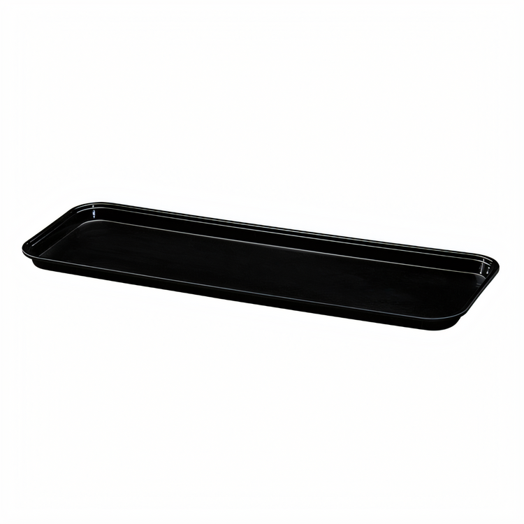Product image #2 for Cambro Rectangular Black Fiberglass Market Pan with 2-Inch Rim, 30-Inch Long