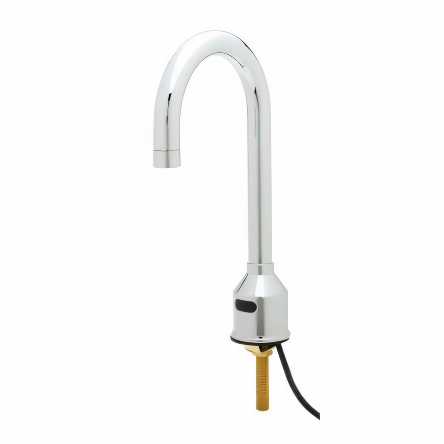 Product image #1 for T&S Brass equip Touchless Electronic Sensor Faucet, Single-Hole Deck Mount, Rigid Gooseneck, 1.5 GPM, Chrome-Plated Brass