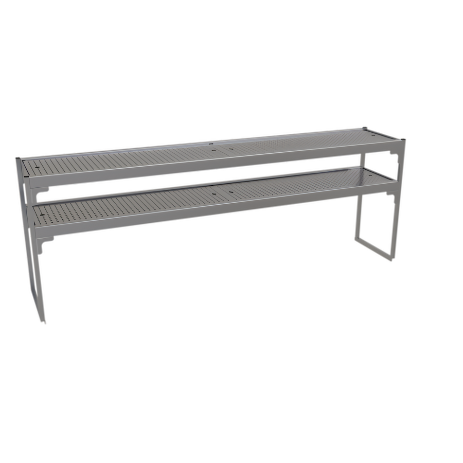Product image #1 for Glastender 78-Inch Double Stainless Steel Overshelf for Pass-Thru Cocktail Stations