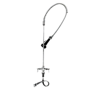 T&S Brass EasyInstall Spring-Action Gooseneck Pre-Rinse Unit with 44-Inch Hose and 0.65 GPM Spray Valve