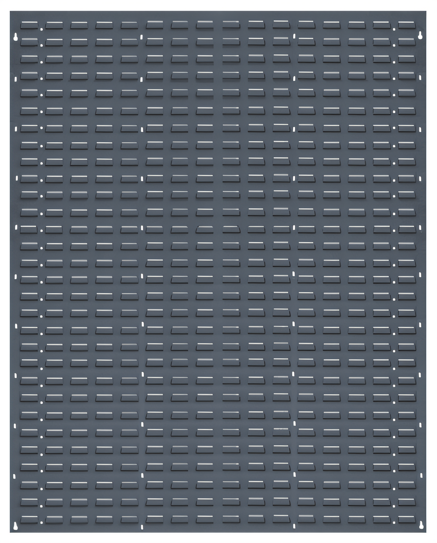 Product image #1 for Quantum Wall-Mounted Louvered Panel Starter Unit, 48 x 61 Inches, Gray Enamel Finish