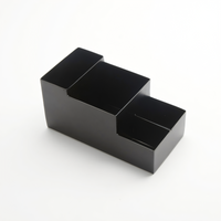 American Metalcraft BARB5 4-Compartment Black Powder-Coated Steel Coffee Caddy