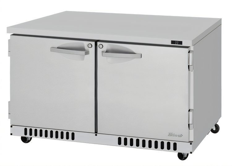 Product image #1 for Turbo Air PRO Series Two-Section Undercounter Refrigerator with Solid Swing Doors, 11.1 Cu. Ft., 48.25 Inch