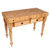 Thumbnail image #1 for John Boos Cucina Rustica 48-Inch x 24-Inch End Grain Butcher Block Work Table with 2 Drawers