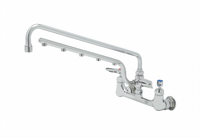 UltraRinse 8-Inch Wall Mount Pre-Rinse Mixing Faucet with 18-Inch Swing Nozzle and 1.5 GPM Spray Arm