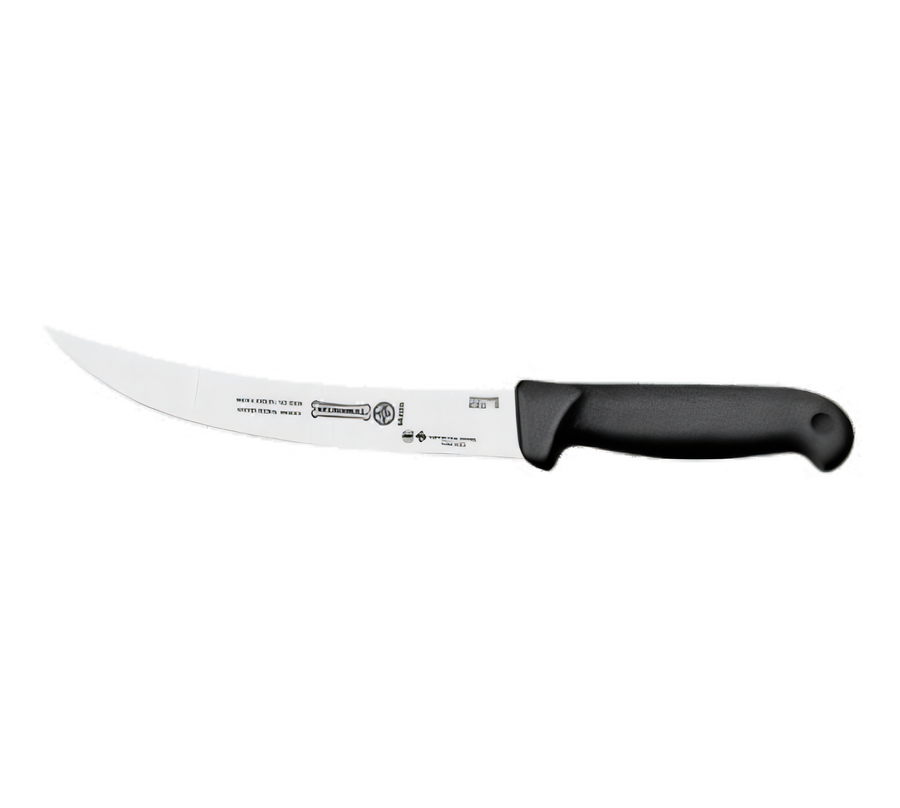 Product image #1 for Mundial 8-Inch Curved Narrow Breaking Knife with Sanitized Black Polypropylene Handle