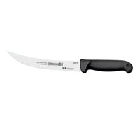 Mundial 8-Inch Curved Narrow Breaking Knife with Sanitized Black Polypropylene Handle