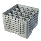 Thumbnail image #2 for Cambro Camrack® 16S1114151 16-Compartment Full-Size Glass Rack, 4-3/8" Max Diameter, 11-3/4" Max Height, Soft Gray Case of 2