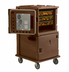 Thumbnail image #2 for Cambro Ultra Camcart H-Series Front-Loading Heated Food Pan Carrier with Security Package, 2-Compartment, 110V, Dark Brown