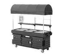 Cambro CamKiosk 6-Pan-Well Mobile Food Cart with Canopy