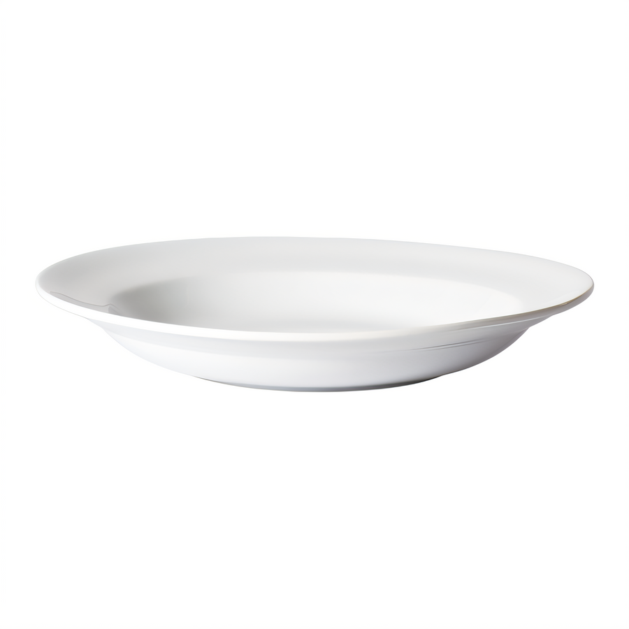 Product image #1 for Winco Birkhall 26 oz White Rolled Edge Porcelain Pasta Bowl, 12 Inch Round