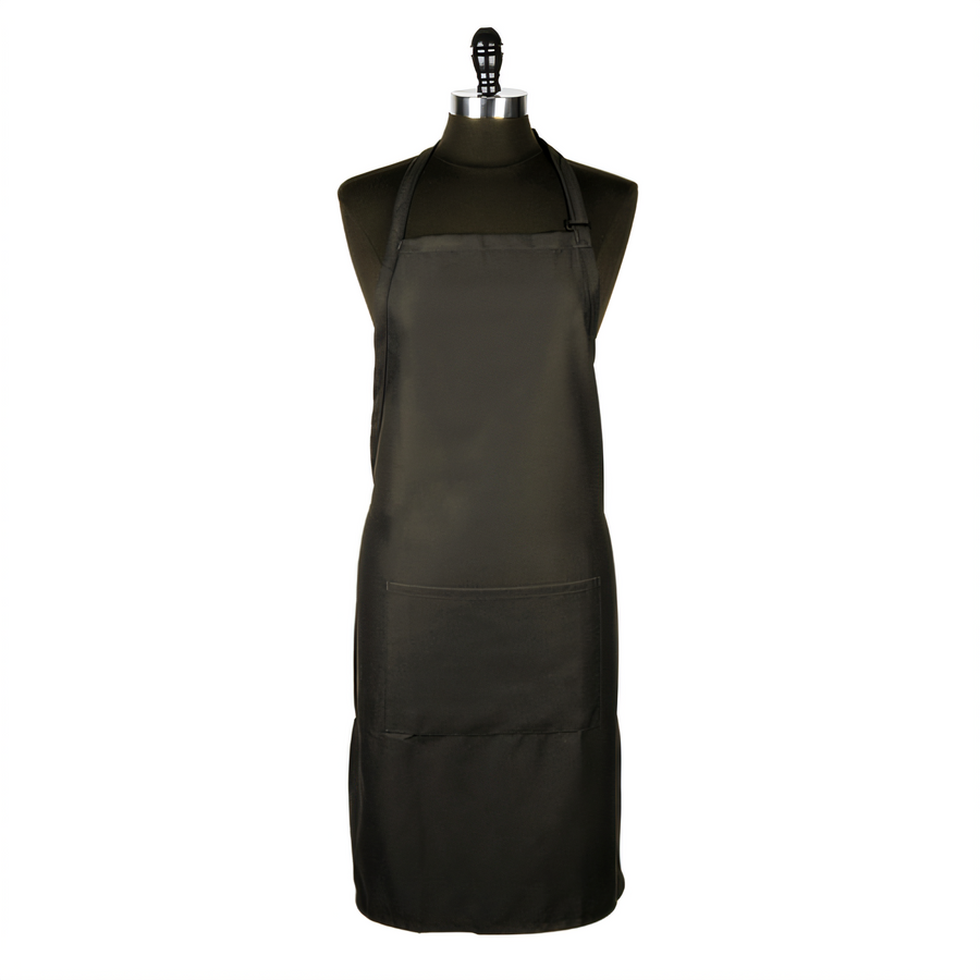 Product image #1 for Mercer Culinary Genesis Black Bib Apron with Pocket, Adjustable Neck Strap, 33 x 23 Inches