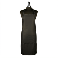 Mercer Culinary Genesis Black Bib Apron with Pocket, Adjustable Neck Strap, 33 x 23 Inches