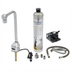 Thumbnail image #1 for T&S Brass ChekPoint 10-Inch Electronic Sensor Glass Filler with Water Filtration Kit, High-Arc Rigid Gooseneck, Deck Mount, Chrome Plated Brass