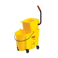Rubbermaid Commercial WaveBrake 35 Qt Mop Bucket and Side-Press Wringer Combo