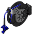 Thumbnail image #1 for Open Epoxy Coated Retractable Hose Reel System with 3/8 Inch x 50 Foot Hose and Stainless Steel Front Trigger Spray Valve