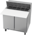 Thumbnail image #2 for Beverage-Air SPE36HC-10C 36-Inch Two-Door Sandwich Prep Table With 17-Inch Cutting Board and 10-Pan Top