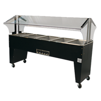Advance Tabco Triumph Supreme Portable 5-Well Electric Hot Food Buffet Table with Open Base, 208/240V, Stainless Steel Wells