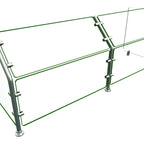 Thumbnail image #1 for Hatco Flav-R-Shield™ EP36-60 Full-Service Single-Sided Countertop Food Shield, 60-Inch, Heat-Tempered Glass, Stainless Steel Posts