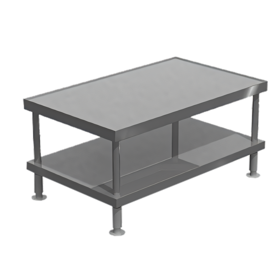 Product image #1 for Vulcan 37-Inch Wide Stainless Steel Equipment Stand With Undershelf and Flanged Feet