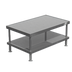 Thumbnail image #1 for Vulcan 37-Inch Wide Stainless Steel Equipment Stand With Undershelf and Flanged Feet