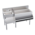 Thumbnail image #1 for Krowne Royal Series KR24-W54R-10 54-Inch Underbar Cocktail Station with Right Ice Bin, Blender Sink and 10-Circuit Cold Plate