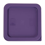 Thumbnail image #1 for Winco PECC-24P Square Storage Container Cover, 2 & 4 qt, 7-3/8" x 7-3/8" x 1/2"H, Polyethylene, Purple Case of 12