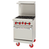 Thumbnail image #1 for American Range 24-Inch Gas Restaurant Range with 12-Inch Left Griddle, 2 Open Burners and Space Saver Oven