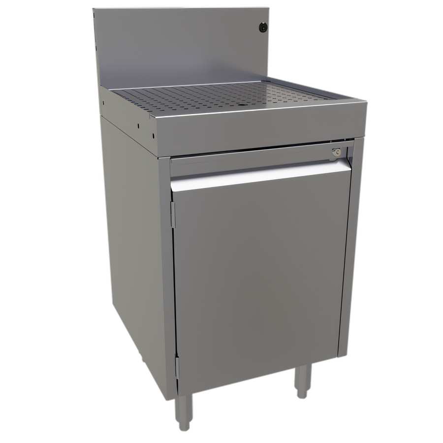 Product image #1 for Glastender Underbar Drainboard Cabinet Base with Hinged Door, 18 Inch W x 19 Inch D