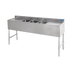 Thumbnail image #1 for Sapphire 3-Compartment Underbar Bar Sink with Dual 13-Inch Drainboards, 60-Inch Wide