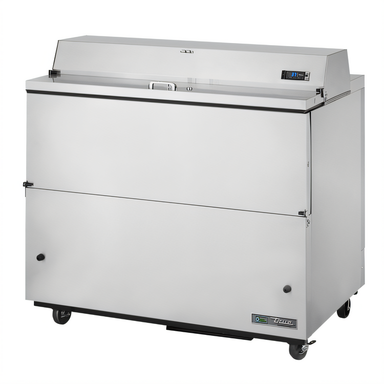 Product image #1 for True Mobile School Milk Cooler Cart, 12-Crate Capacity, Stainless Steel, Forced-Air Refrigeration