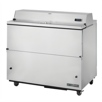 True Mobile School Milk Cooler Cart, 12-Crate Capacity, Stainless Steel, Forced-Air Refrigeration