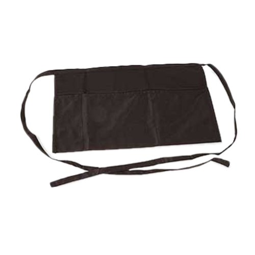 Product image #1 for Crestware Three-Pocket Waist Apron, 22 x 12 Inches, Black Poly/Cotton Twill Blend