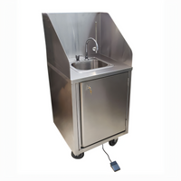 Mobile Hot Water Hand Wash Sink with 12
