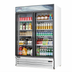 Thumbnail image #1 for Everest Refrigeration EMSGR48 Two-Section Reach-In Glass Door Merchandiser Refrigerator